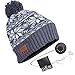 Zibaar Bluetooth Beanie Bluetooth Hat Bluetooth Beanie Hat Wireless Headphone Beanie Hat, Beanie Headset with Removable Bluetooth V4.1 Stereo Bluetooth Headphone, Hands Free Talking- Grey with Pompom