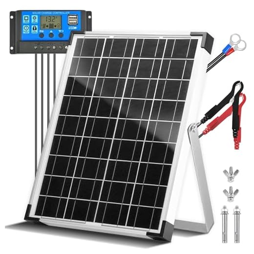 Hoysicy 12V Solar Battery Charger 20W Solar Panel Kit