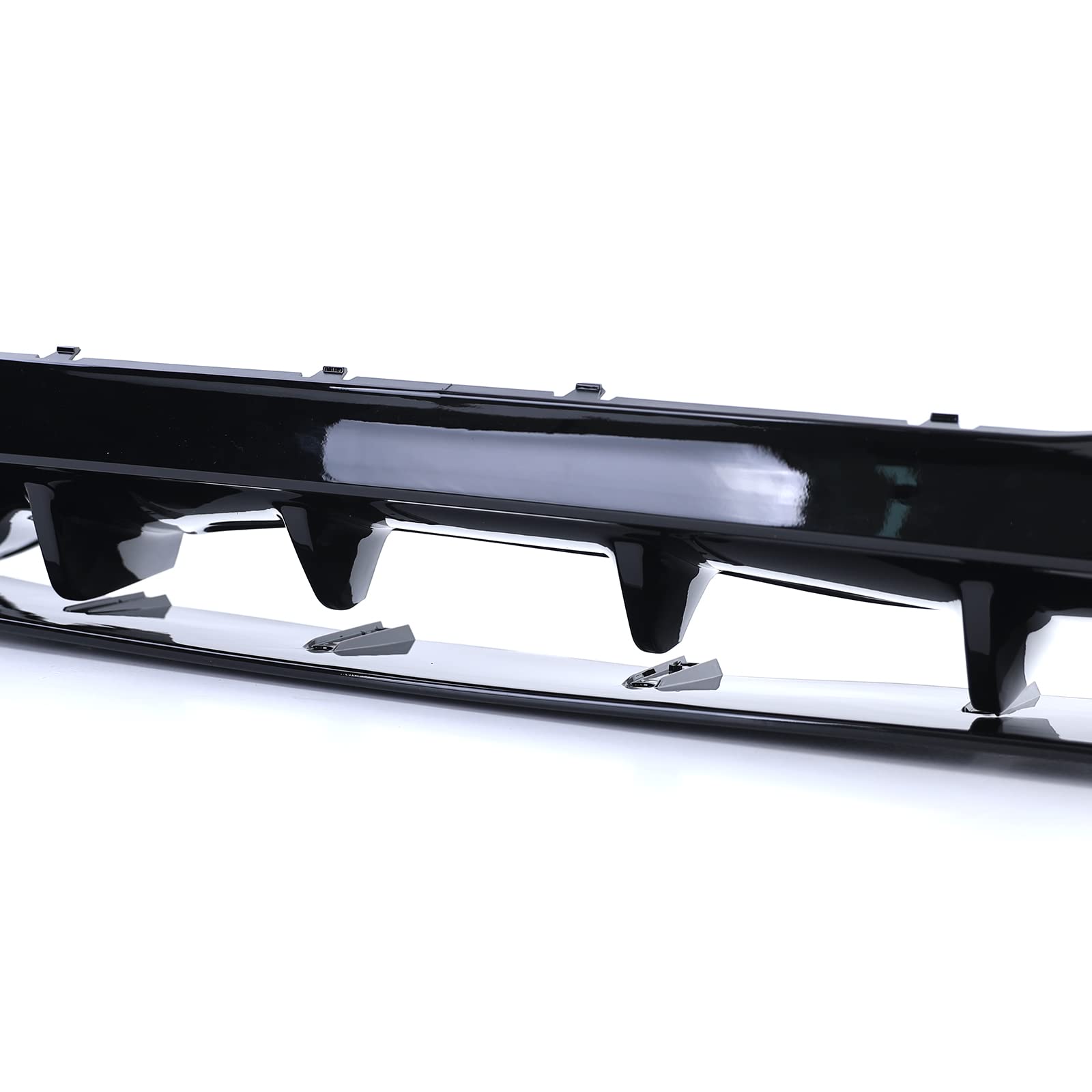 Heckdiffusor Schwarz Glanz + Doppel Endrohre Schwarz für Mercedes CLA C118 X118