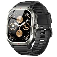 Jugeman Smartwatch mit GPS, 2,06\ HD Smart Watch Damen und Herren mit Telefonfunktion, 110+ Sportmodi, Sportuhr mit Schrittzähler Herzfrequenz Schlafmonitor, IP68 wasserdicht, für Android und iOS