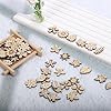100 Pcs Unfinished Wooden Flowers, Blank Wood Slice Leaf Pattern Wood Cutouts Pieces Mini Wooden Handmade Decoration for Craft Flower DIY Craft Supplies #3