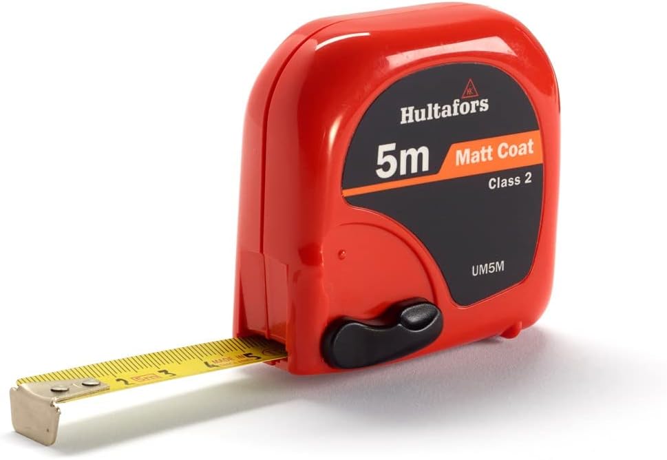 Hultafors 369103 "UM 5M" Short Steel Tape - Black/Red