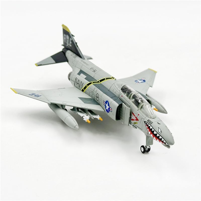 1:100 Us Navy F-4B Fighter Jet Model, VF-84 Pirate Flag Squadron, F4 Ghost Airplane, Alloy Diecast Military Plane, Home Decor and Gift