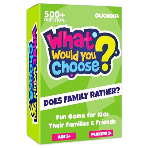 QUOKKA Board Games for Kids 8-12 Years - Family Edition - Card Game for Kids Ages 6-8 - What Would You Choose? - Pick Your Answer