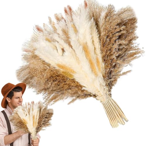 Plantas Secas para Decoração, Decoração de casa boho de grama de pampas fofa, Decorações de festa em