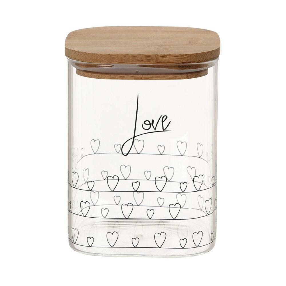 Homes r us Pacific Storage Jar, Clear & Natural – Small-5110600401383