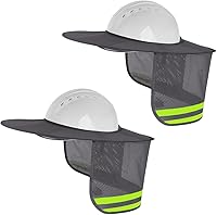 Vista 9 de Casco de protección solar - Actualización de cobertura de cuello con visera completa y franja reflectante para cascos de construcción