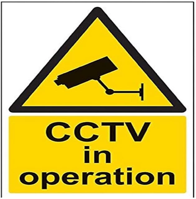 VSafety Warning Cctv In Operation Sign - Portrait - 200mm x 300mm - Self Adhesive Vinyl