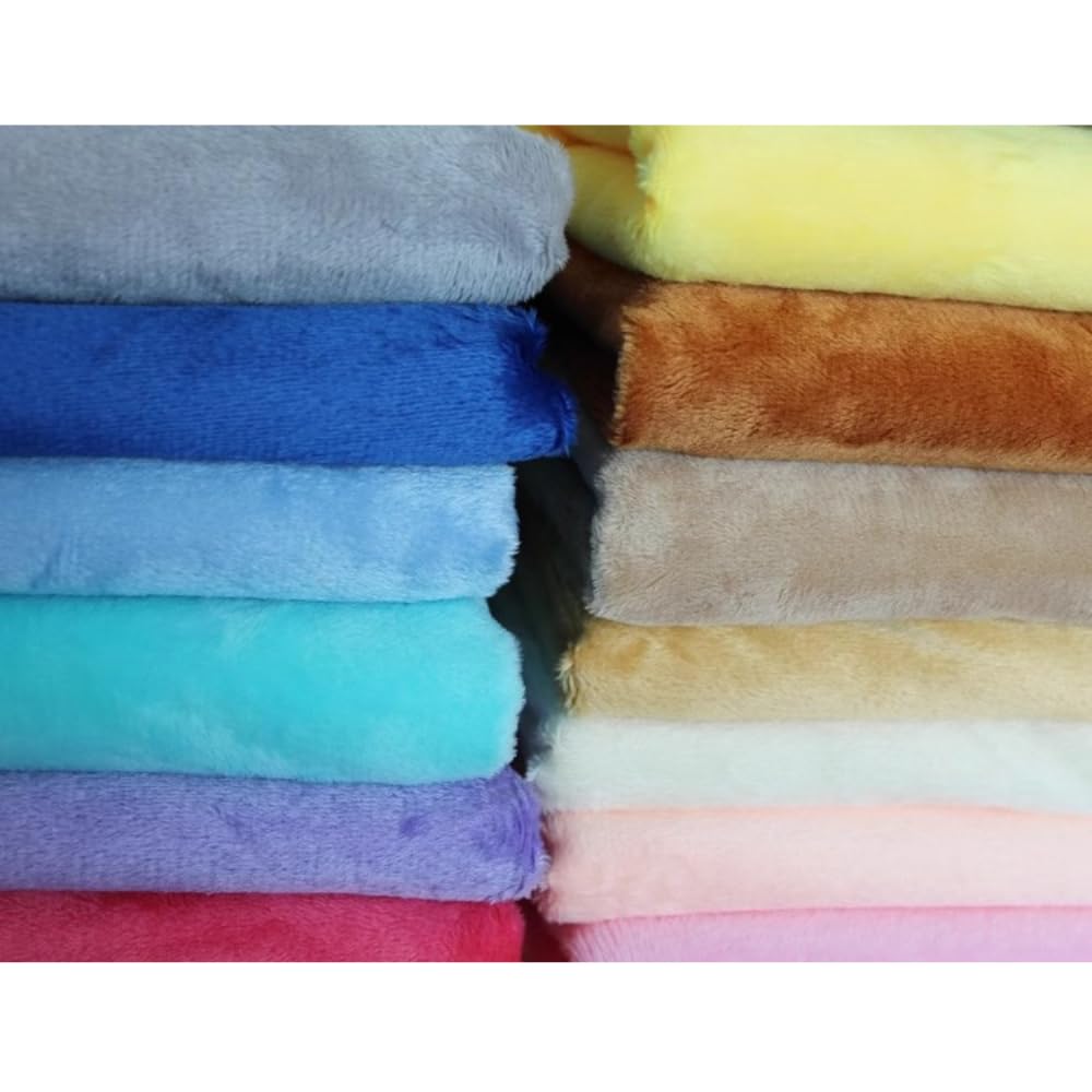 Tessuto di peluche a pelo corto, largo 165 cm, morbido cristallo di peluche in poliestere, tessuto decorativo per cucito, fai da te, vestiti, giocattoli, decorazione per la casa, coperta