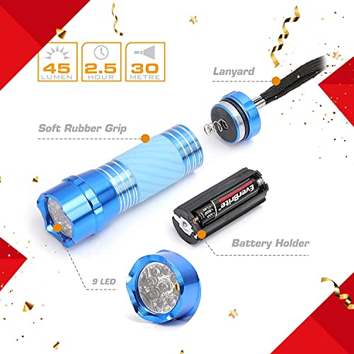 Everbrite E000015 4-Pack Mini Led Aluminum Flashlight Party Favors Colors Assorted thumb #1