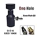 Aopkeo Universal Fill Adapter of Paintball Marker Remote Hose High Pressure UFA CO2 Tank On/Off ASA G1/2 (1 Hole with 8mm Fill Nipple)