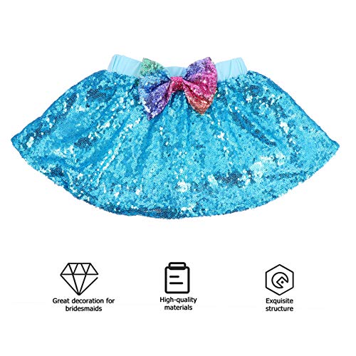 KESYOO Crianças Com Brilho Tutu Saia Com Bowknot Meninas Lantejoulas Saia Dançando Glitter Princesa
