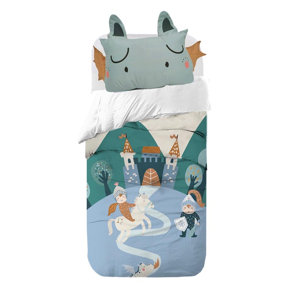 Sokios Juego de Funda nórdica Infantil Camelot - Cama 70x160 (120x180)