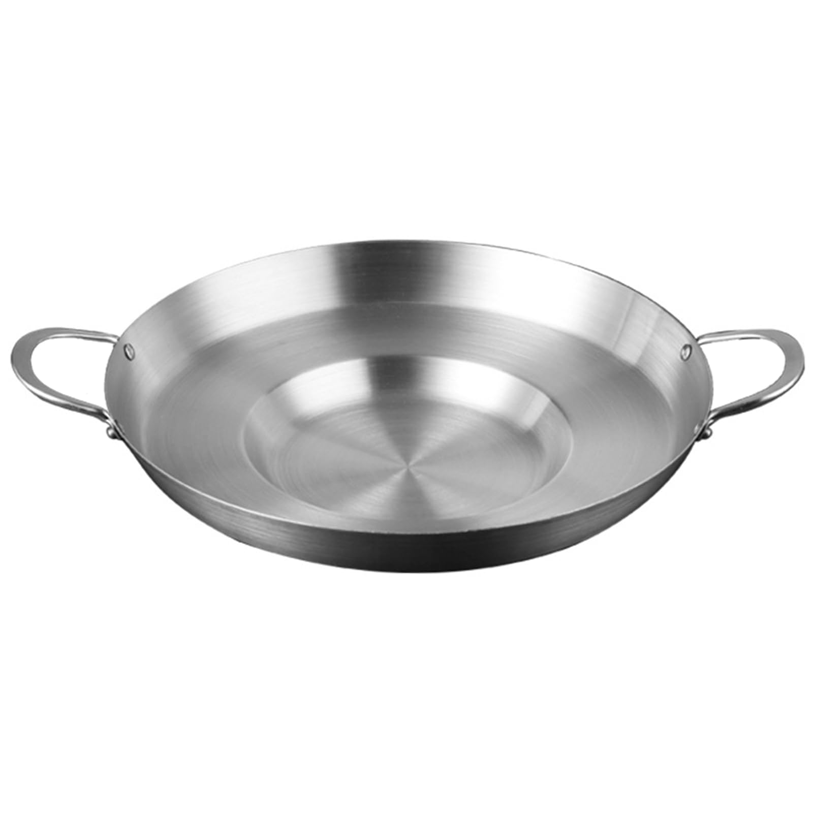 SvRite Padella wok in acciaio inox, resistente, concavo, 38/40/45 cm, antiaderente, per cucina, ristorante, esterno, per fornelli a induzione e fornelli a gas (45 cm)