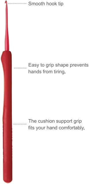 Tulip Crochet Hook, Red, 4 millimeters