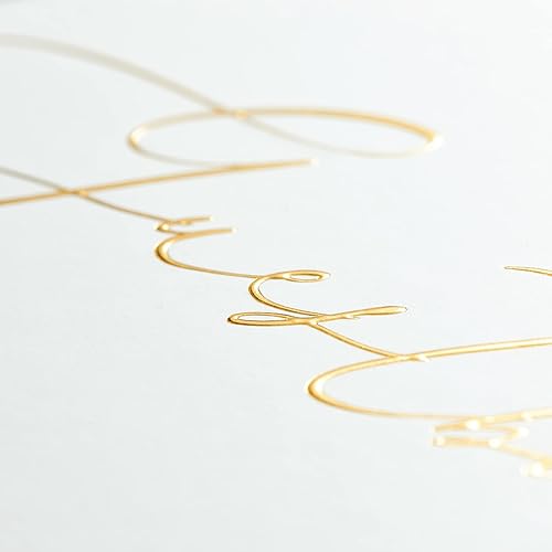 Miniatura 5 de TRULIVA Libro de invitados de boda, libro de visitas para recepción de boda, 9 x 7 pulgadas, tapa dura, libro de visitas de lámina dorada (forrado,