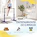 Imagen de HOMCOM Barra de Gimnasia para Niños de +3 Años Barra de Entrenamiento con Altura Ajustable 92-150 cm Barra Horizontal de Gimnasia Carga 75 kg 194x121x150 cm Violeta