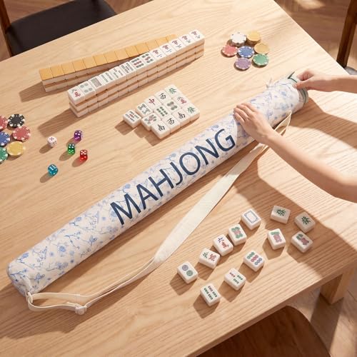 Bolsa para Tapete Mahjong de Lona 35.4 Pulgadas con Doble Correa miniatura 2