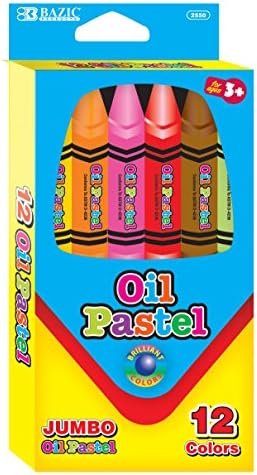 Amazon Com Bazic 12 Color Jumbo Oil Pastels Case Of 144 2550 144 Artists Crayons Arts Crafts Sewing