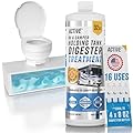 RV Black Tank Treatment Toilet Chemicals - 16 Treatments Waste Digester for Holding Tank, Gray Water Tank in RVs, Campers & Boat - Camper Toilet Sensor Cleaner, Sewer Deodorizer, 32oz - Made in USA
