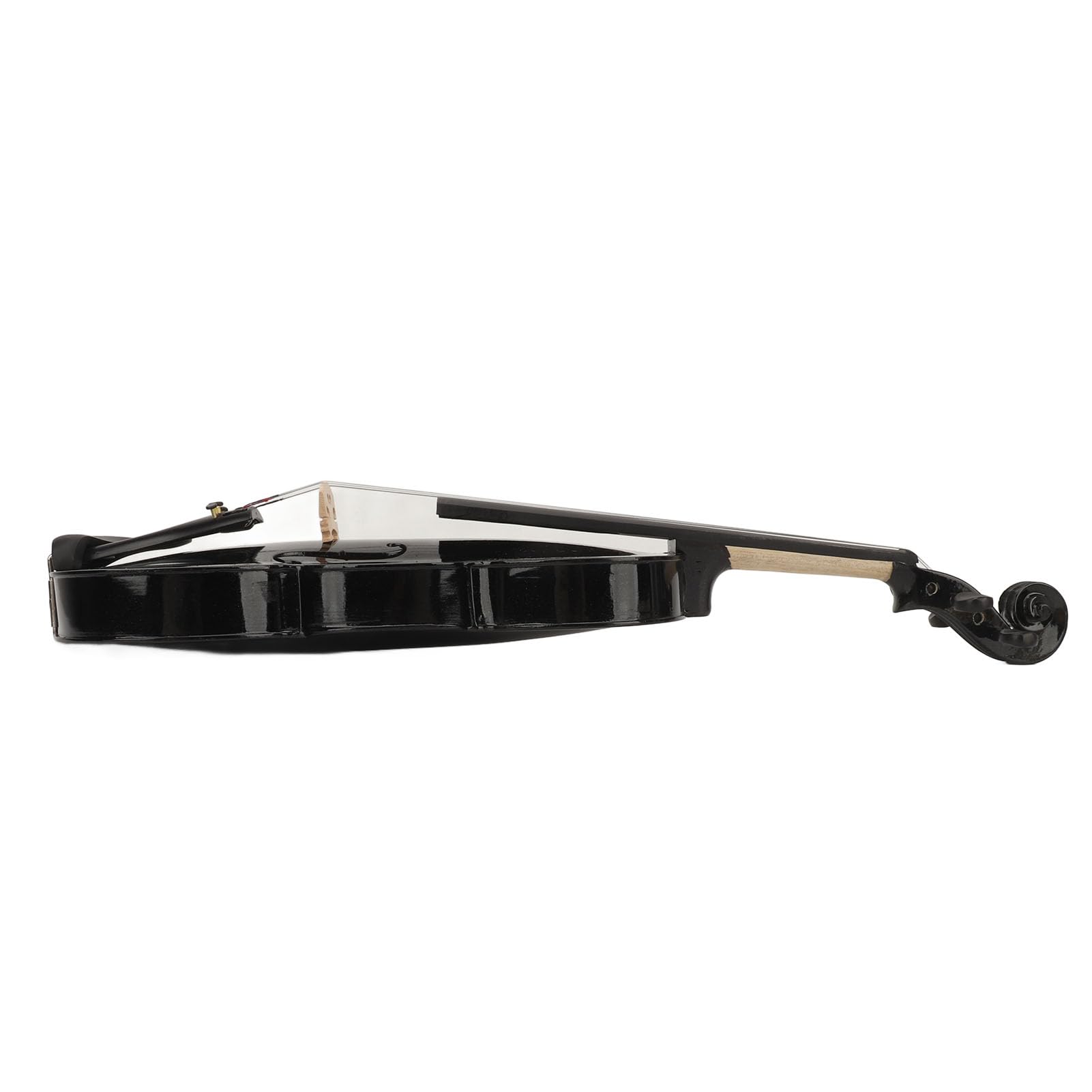Eujgoov 4 4 Violino Acustico, Set di Violino a Grandezza Naturale in Tiglio con Custodia Accordatore e Archetto, Include Adesivi per Corde per Poggiaspalla in Colofonia, Kit Iniziale per (BLACK)
