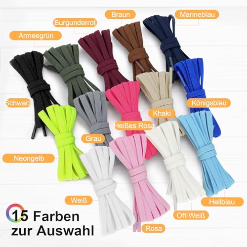 Stepace 2 Paar Elastische Schnürsenkel ohne Binden - 6mm Flache Gummibänder mit Kapselverschluss, Schnellschnürsystem für Sneaker & Sportschuhe, No Tie Laces Kinder Erwachsene Schwarz 120