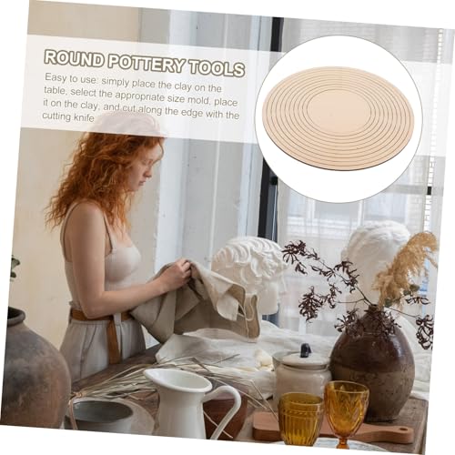Outils de poterie ronds en bois Uonlytech pour formage et découpe précise