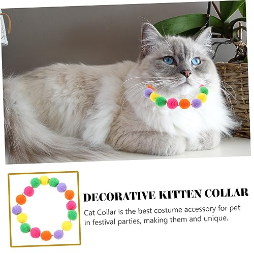 Collares para gatos de peluche rosa XS Parliky elegantes ajustables 7