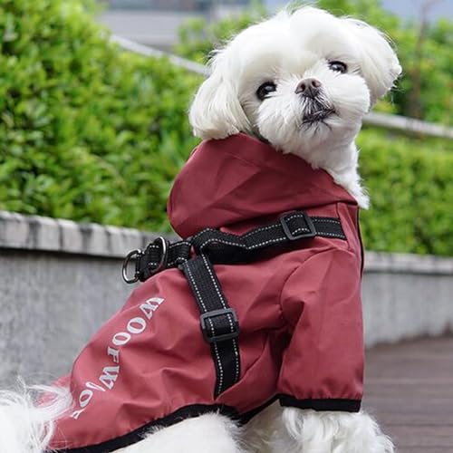 HOSTPATH Capa de chuva para cães, colete de chuva respirável à prova d'água, jaqueta de chuva refle