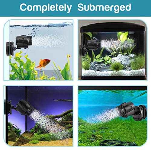Aqqa Wave Maker Pump, 530Gph Aquarium Circulation Pump 360 Degree Rotatable Submersible Powerhead Pump With Magnet Suction Base For Marine And Freshwater Aquariums（3W) #TOP5