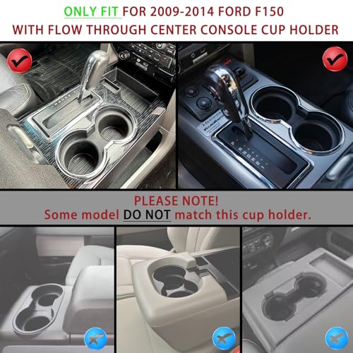Portavasos para consola central Ford F150 2009-2014 2 piezas miniatura 2