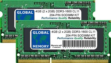 RAM DDR3 1600MHz 4Go Kit 2x2Go PC3-12800 SODIMM pour iMac Intel 2012-2013