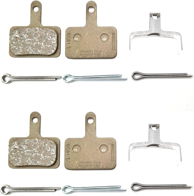 Bremsbeläge Shimano B05S Brake Pads 2 Pairs of Bicycle Brake Pads Successor Shimano B01S / B03S, Grey, universal