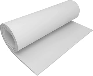 White EVA Foam Sheets Roll, Craft EVA Foam Cosplay - Large Sheets 19.6" x 59" - 6mm Thick - Ultra High Density 85 kg/m3 for Craft Projects and Cosplay
