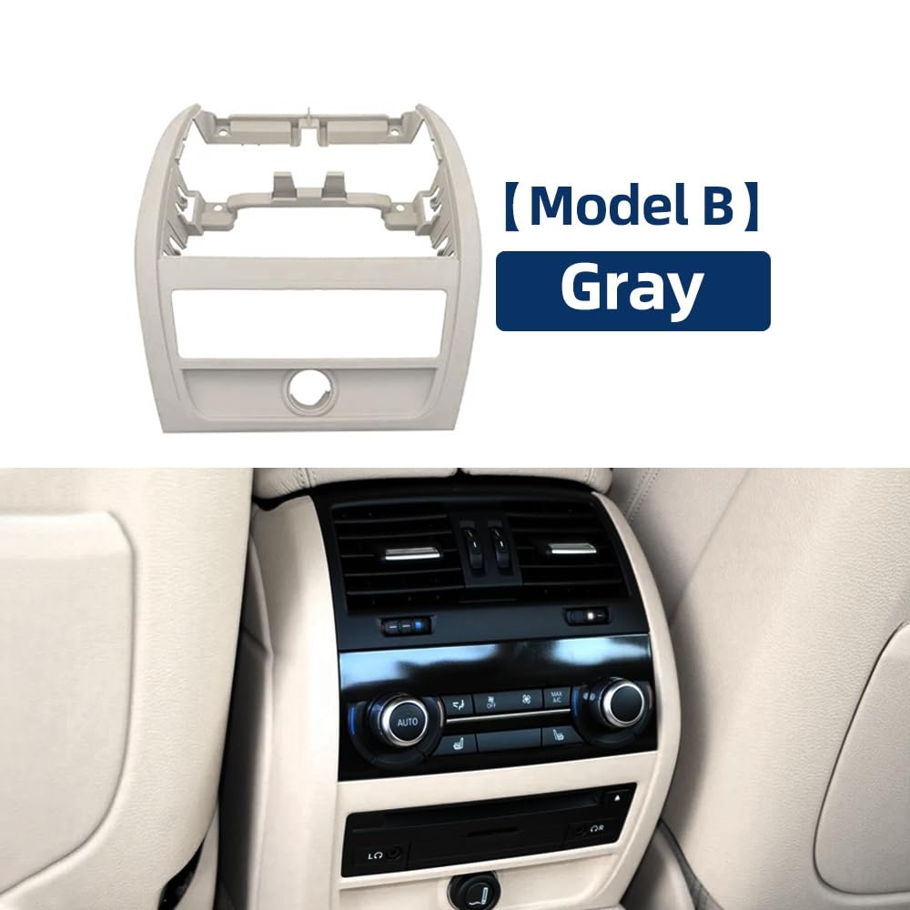 Kompatibel Mit Für 5 Series 2010 2011 2012 2013 2014 2015 2016 2017 Rahmen Für Die Lüftungsdüse Der Klimaanlage OEM: 51169206785(Model A Gray)