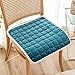 Weiche,strapazierfähige Sitzkissenmatte für Heimdekoration,rutschfestes Esszimmer-Küchenstuhlkissen,Komfort-Sitzkissen,quadratisches Stuhlkissen mit Schnürsenkeln-Blau,1 Stück,50 x 50 cm (2