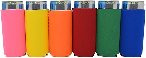 TahoeBay - Fundas enfriadoras de latas de 8.4 onzas para bebidas energéticas pequeñas, cerveza, refrescos, aislantes de neopreno para bebidas de
