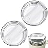 40 OZ Tumbler Lids Fit for Stanley Cup, Replacement Lids Fit for Stanley Adventure Quencher Travel Tumbler 40 OZ, Clear Spill Proof Tumbler Cover for Stanley Cup Accessories (2 Pack, White)