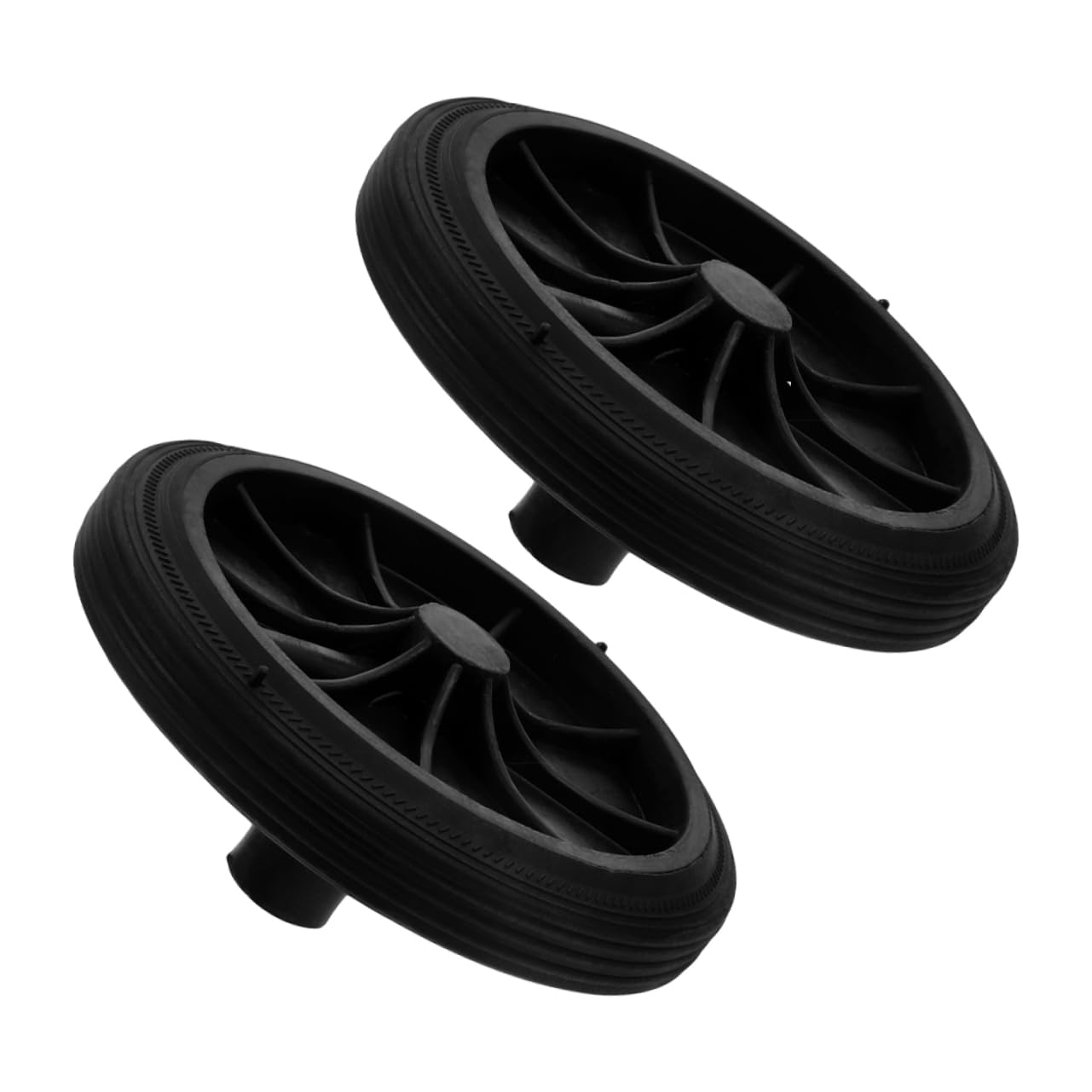 Cabilock 2 Set Ruote Per Bidoni Della Spazzatura Da Esterno Accessori Per Bidoni Della Spazzatura Ruota Di Ricambio Per Pattumiera Ruote Per Pattumiera Black Gomma Da Cancellare 2 Pezzi * 2