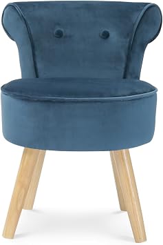 IDMarket fauteuil crapaud - detail pieds bois