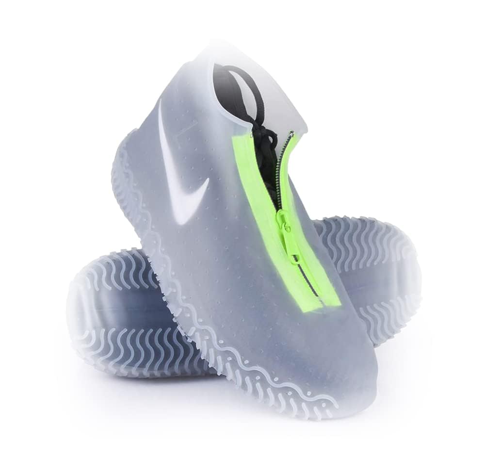 ELECDONWaterproof Shoe Covers, Reusable Foldable Not-Slip Rain Shoe Covers with waterproof zipper, Resistant Rain Boots Non-Slip Washable, Shoe Rain Galoshes for Men and Women
