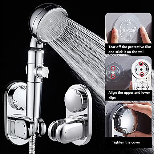 Support mural de douche réglable ventouses universelles accessoire salle de bain - 6