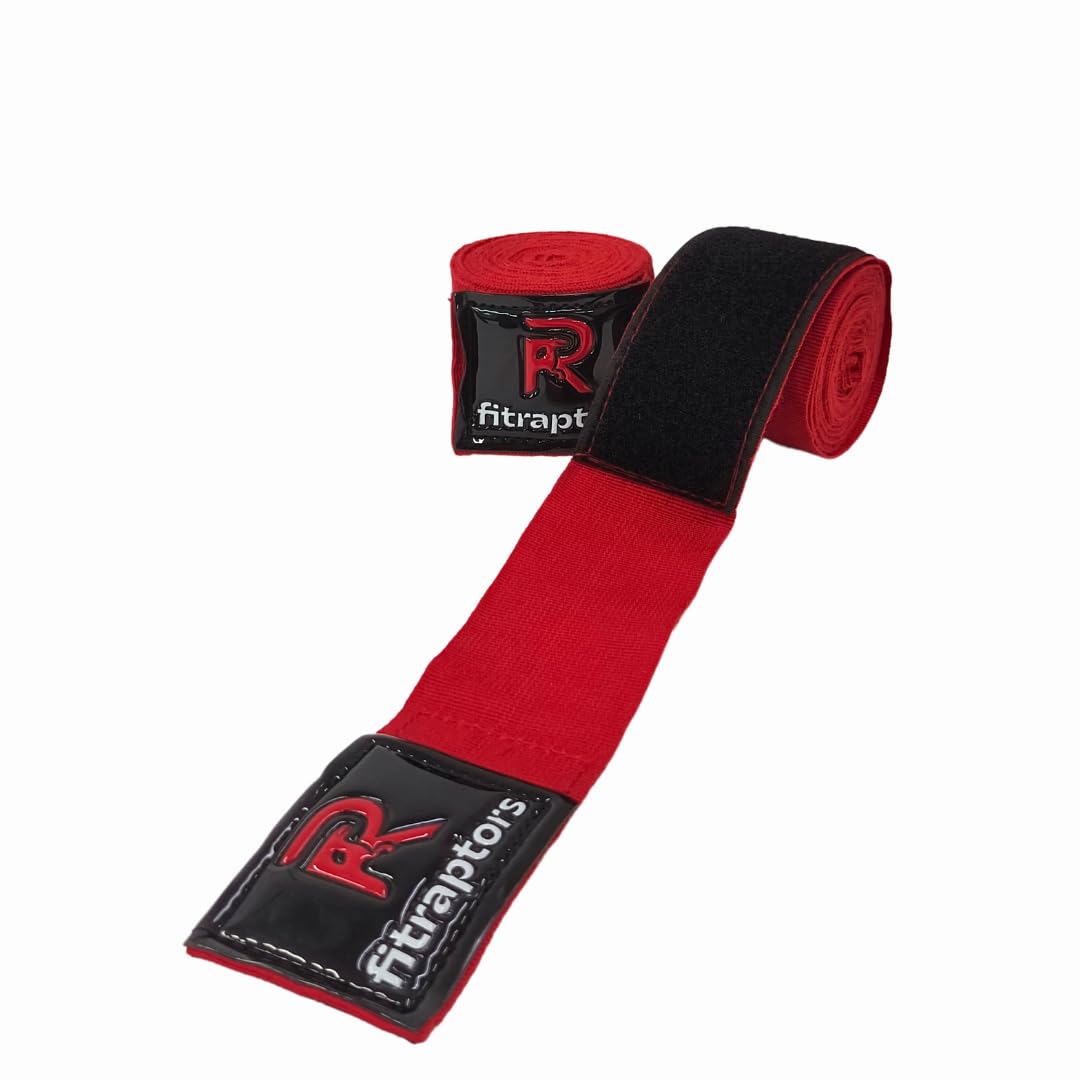 FitRaptors Cotton Boxing Hand Wrap with Thumb Loop for Men & Women Gym Accessories and Fitness Support Gloves Straps with Premium Velcro for Better Stability and Grip (4.5 Meters, Red) (B0BNL6Q6LH) Amazon Price History, Amazon Price Tracker