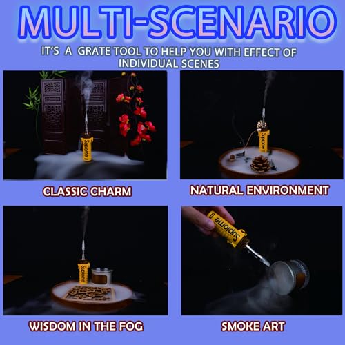 Máquina de humo portátil con control remoto - Diseño compacto en amarillo, ideal para eventos, fotografía y teatro miniatura 2