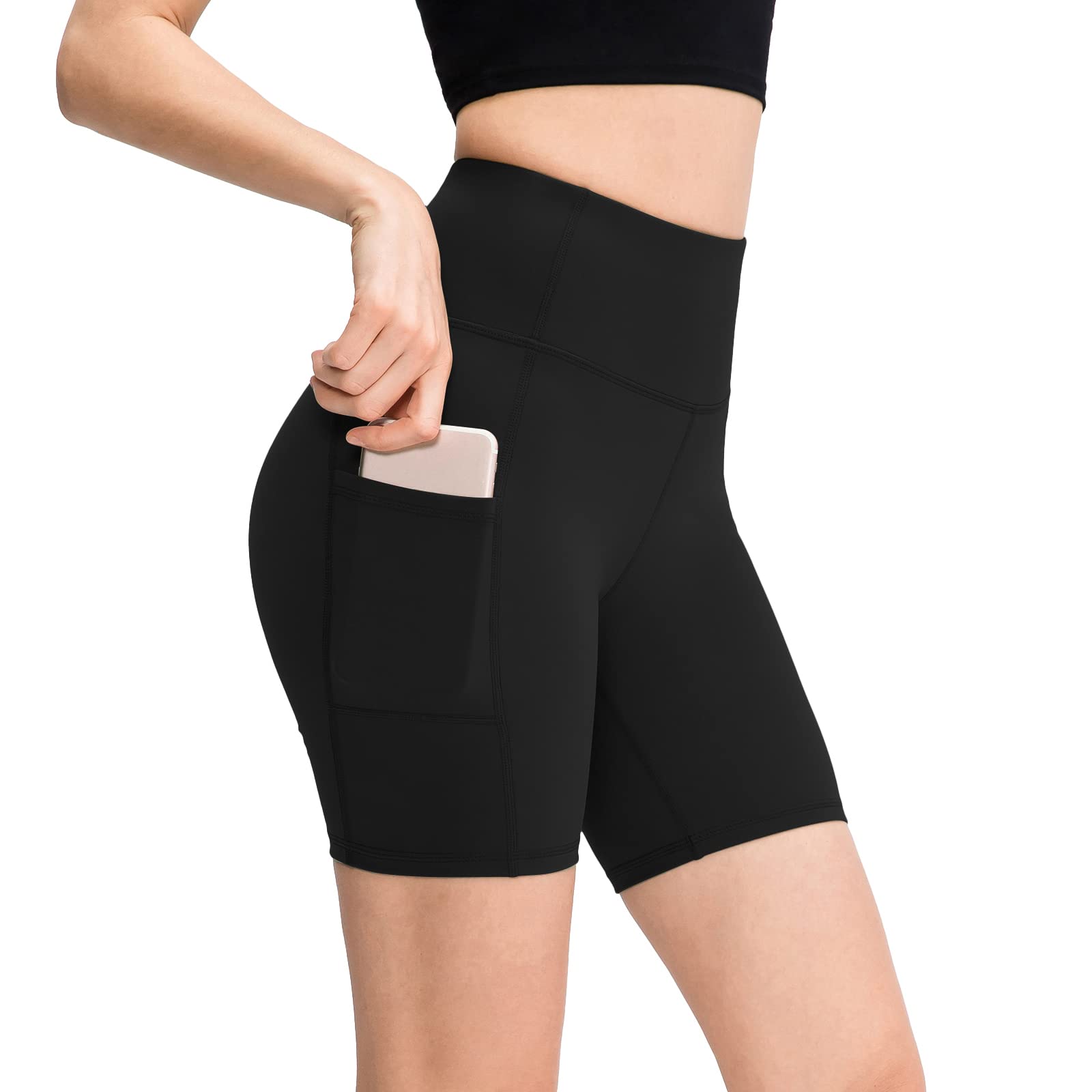 HomyComy Short Cyclisme Sport pour Femme Collants Course Leggings Taille Haute Gym Fitness Yoga Collants Shorts