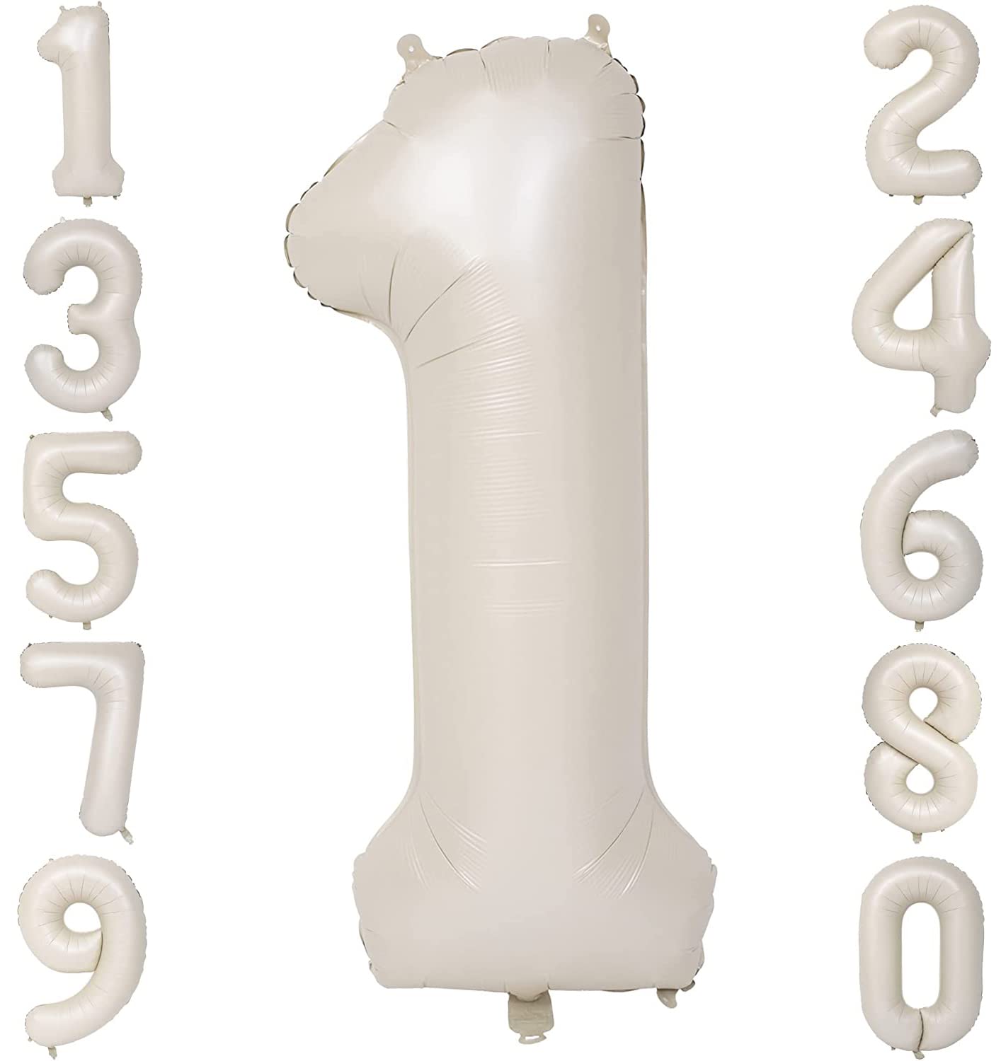 Red 0 balloon 40 Inch Giant Helium Foil Number 0 to 9 Red Balloon Birthday Wedding Party Digital Decorations (Number 0) — view 492