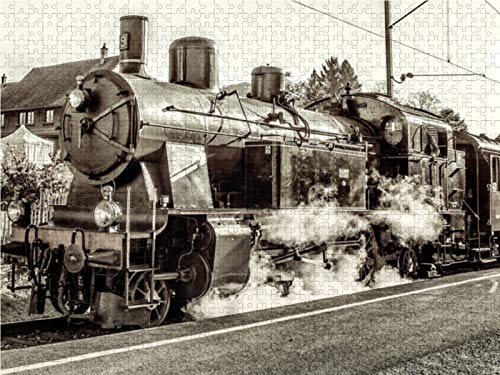CALVENDO Puzzle Dampflokomotive 241 A 65 – 1000 Teile, 64 X 48 Cm, Premium-Qualität