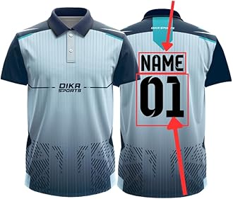 Dika Sports Custom Add Name and Number Jersey for Men Cricket t-Shirt | 2 Year to 5XL