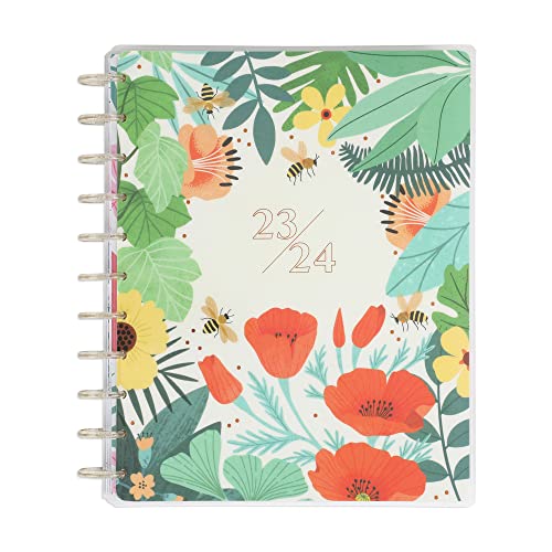 Happy Planner 2023 Daily Diary and Calendar, 18-Month Daily, Weekly, Monthly July 2023–Dec. 2024 Planner Diary, Vertical Layout, Bright Travels Theme, Big Size, 27.94 x 21.59 cm (8 1/2" x 11")