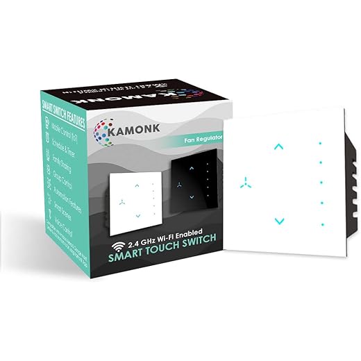KAMONK Smart Touch Switch Fan Regulator Wi Fi Enabled No Add
